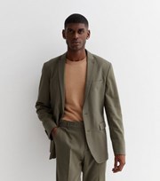 New Look Khaki Slim Suit Jacket